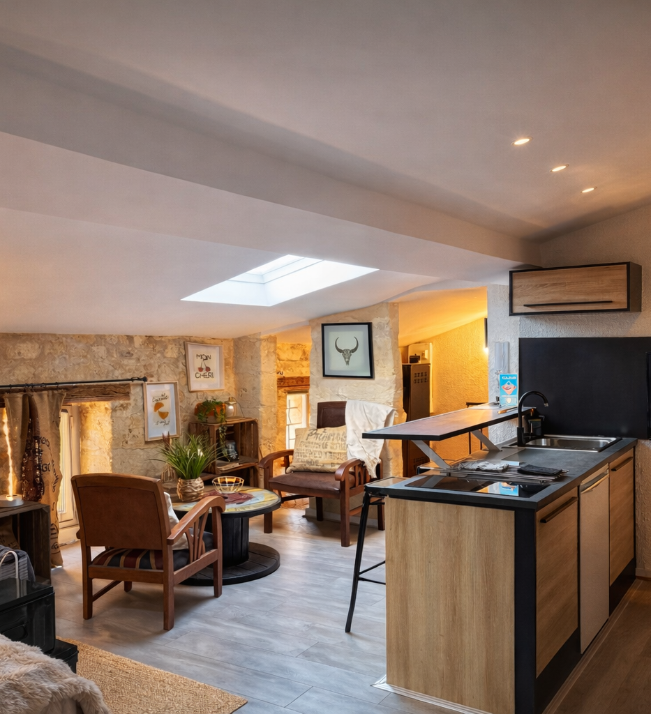 Vue depuis penderie studio Bordeaux